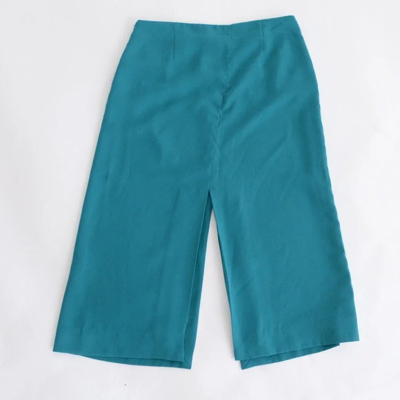 Aritzia Babaton Teal Jax Pencil Skirt with Front Back Slits Size 2 - Picture 10 of 11